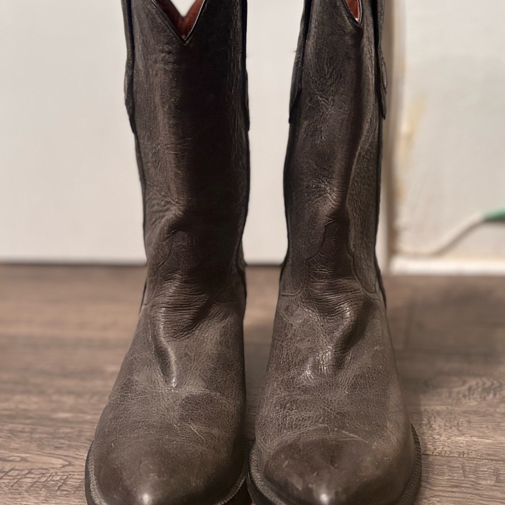 Classic Dark Gray Western Cowboy Boots